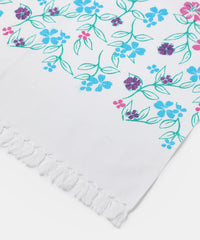 Suam Aruba Cotton Towel 400 Gsm | Quick Absorption For Beach, Pool, Travel, Spa & Yoga | Printed Cotton Towel - Standard Size | Blue