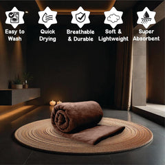 Housse Premium Microfiber Bath Towel 550 Gsm | Extra Large Quick Dry Towels For Women & Men | Super Soft Plush | Ultra Absorbent For Home Swimming Sports & Travel (Cocca Brown)