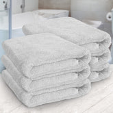 Heelium Bamboo Bath Towel Soft Super Absorbent 600 Gsm - Pack Of 6 (Light Grey)