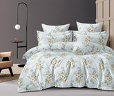1 King Size Elastic Fitted Bedsheet With 2 Pillow Cover + Comforter - 72 X 78 Inches, Multicolor | Suitable For All-Season Use | Soft To Touch, Light Weight