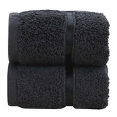 Spread Spain 100% Bamboo Face Towel 400 Gsm | Ultra Soft, Absorbent, Quick Dry Towels (Pack Of 2 - Black)