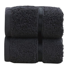 Spread Spain 100% Bamboo Face Towel 400 Gsm | Ultra Soft, Absorbent, Quick Dry Towels (Pack Of 2 - Black)
