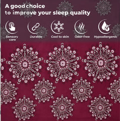 Microfiber Single Bedsheet Set With 1 Pillow Covers (60 X 90 Inches) Wine | Durable & Long-Lasting | 144 Thread Count | Wrinkle Free