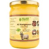 Premium A2 Kangayam Cow Ghee By Village Company | Rich In Nutrients Calcium & Iron Pure Healthy Desi Cow Ghee Good For Bones Health | (500ml) 16.9 Ounce | Jar Pack