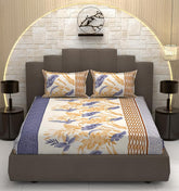 Bedsheet For Queen Size Bed With 2 Pillow Covers - 90 X 100 Inches, Multicolor | Soft, Breathable, Wrinkle Free & Fade Resistant