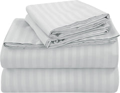 King Size Elastic Fitted Bedsheet With 2 Pillow Covers - 108 X 108 Inches, White | Premium Fabric Is Lightweight, Soft & Comfortable