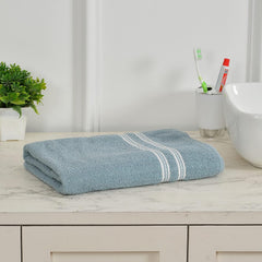 Cotton Bolls Polycotton Large Size Terry Cotton Bath Towel 400 Gsm (Light Blue)
