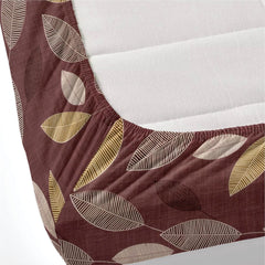 Elastic Fitted Bedsheet King Size With 2 Frill Pillow Covers - 72 X 78 Inches, Brown | Lightweight, Soft & Comfortable | Durable & Long Lasting Wrinkle Resistant Fabric