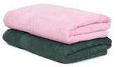 Palatial Lifestyles Cotton Bath Towel 1000 Gsm | Ultra-Soft & Highly Absorbent 100% Cotton Large Size Bath Towels (Baby Pink & Green) - Set Of 2