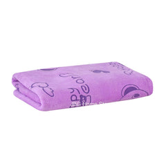 Jbg Home Store Kids Bath Towel 250 Gsm | Premium Microfiber Quick Drying Towels For Babies, Cartoon Print Wash Dry Cloth Towel (Purple Bear) - 1 Pcs