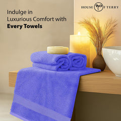 House Of Terry 100% Cotton Bath Towel 1000 Gsm | Quick Dry, Soft & Absorbent, Fade-Resistant, Skin-Friendly, For Men & Women Towel (Lilac) - Pack Of 2