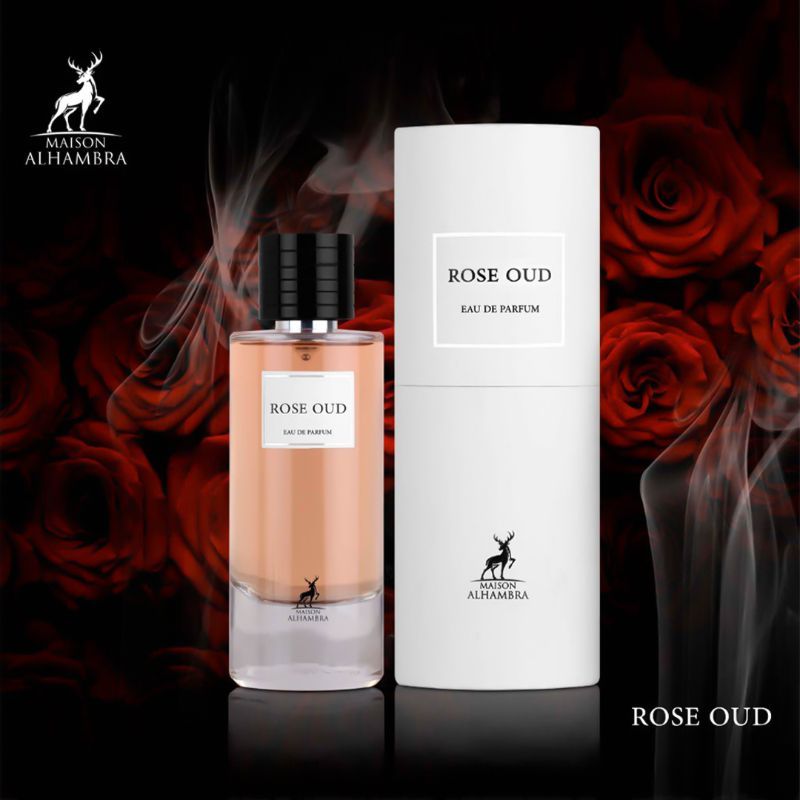 ROSE OUD BY MAISON ALHAMBRA EAU DE PARFUM 100ML 3.4 FL.OZ. FOR MEN & WOMEN ROSE OUD BY MAISON ALHAMBRA EAU DE PARFUM 100ML 3.4 FL.OZ. FOR MEN & WOMEN