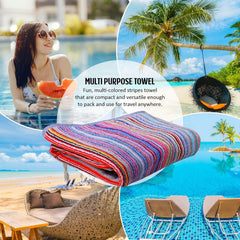 Ambra Linens Highly Absorbent Bath Towels 500 Gsm | 100% Cotton, Soft & Plush All Seasons Use, Extra Large Size (Mixed Bandana)