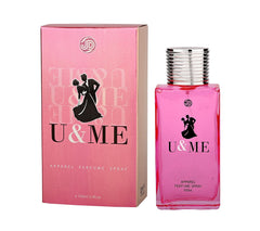 JD International U & Me Apparel Unisex Perfume With Long Lasting Fragrance - 100ml, 3.4 Fl.oz. | Perfume For Men & Women