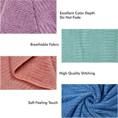 Urbanleaf Super Soft Microfiber Hand Towels Gym & Workout Towels (4 Pieces, Multi Colors) 400 Gsm