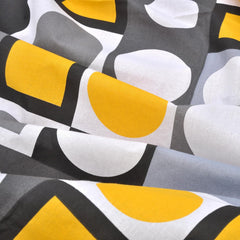 1 Single Bedsheet With 1 Pillow Cover - 54 X 84 Inches, Grey & Yellow | Comfort Meets Everyday Styles | Traditional Ideal For All-Season Use