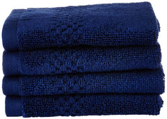 Spaces Essentials Cotton Face Towel 600 Gsm (Navy Blue) - 4 Piece