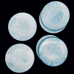 Neelam Hand Painted Ceramic Quarter Plates Set Of 6 - Blue | Small Side Plates For Dinner & Snacks - 7 Inch, 6 Pieces, Microwave Safe