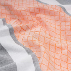 Thirsty Towel Cotton Brocade Bath Towel 250 Gsm | Quick Dry Lightweight | High Absorbent Compact (Orange Peel)