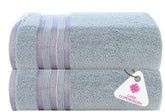Casa Copenhagen Egyptian Cotton Zero Twist Hand Towel 400 Gsm (Grey Violet) -2 Pcs