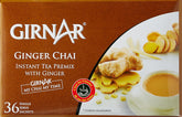 Girnar Ginger Chai Instant Tea Premix With Ginger - 36 Sachets | Natural Tea Extract & Kadak Adrak Chai - Caffeine Free Loose Leaf Tea
