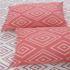 Perfect Cotton Double Bedsheet With 2 Pillow Cover - 88 X 96 Inches, White & Peach Pink | Soft & Durable For Everyday Use & Bedroom - All Season Comfort