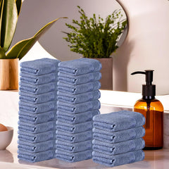 Kuber Industries Cotton Face Towel 4800 Gsm | Workout Gym Napkins Hand Towel For Men & Woman Quick-Drying Napkins -Dark Blue (Pack Of 24)