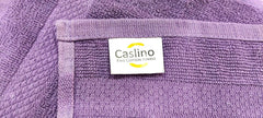 Caslino Small Cotton Face Towels 1200 Gsm | Soft & Absorbent Towel For Women & Men - Purple (Pack Of 12)