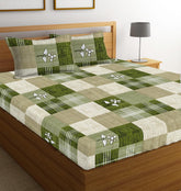100% Microfiber Flat Double Bedsheets With 2 Pillow Covers - Light Green | 88 X 88 Inches - Durable & Long Lasting Fabric, Naturally Breathable & Wrinkle Free Bedsheet