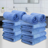 Heelium Bamboo Hand Towel 2400 Gsm | Ultra Absorbent & Anti-Bacterial | 3x Softer Than Cotton Towels (Iris) - Pack Of 12