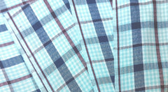 100% Soft Cotton Bedsheet For Single Bed - 60 X 90 Inches, Blue Checks | Soft, Durable & Long Lasting - 400 Thread Count