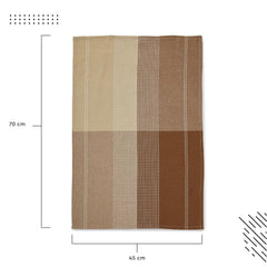 Encasa Xo Cotton Kitchen Towel 340 Gsm | Super Absorbent Tea Towels & Dish Cloths For Washing Up, Drying Dishes & Cleaning | Pack Of 4 (Beige)