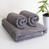 Heelium Bamboo Towel 1 Bath & 2 Hand Towel 900 Gsm | Soft, High Absorbency & Antibacterial Towels (White) - Pack Of 3