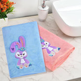 Maxoshine Microfiber Kids Bath Towels Quick Dry Super Absorbent Super Soft Bath Towel For Babies Toddler (Blue/Pink, Pack Of 2)