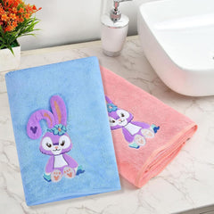 Maxoshine Microfiber Kids Bath Towels Quick Dry Super Absorbent Super Soft Bath Towel For Babies Toddler (Blue/Pink, Pack Of 2)