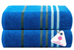 Casa Copenhagen Egyptian Cotton Exotic Hand Towel 400 Gsm (Ex Electric Blue)- 2 Pcs