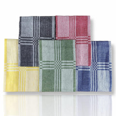 Sami Studios Kitchen Cotton Towels 400 Gsm | Highly & Absorbent For Kitchen Cleaning & Quick Drying Elegant Waffle Checks X-Large Towel (Set Of 5) -Multicolor
