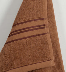 Cotton Bolls Textiles 100% Cotton Bath Towel 600 Gsm | Super Soft & Absorbent Quick-Dry Bath Towel Textured & Durable Cotton Towel (Coffee)