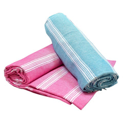 Comfort Weave Cotton Bath Towels 250 Gsm Multicolor (Set Of 2)