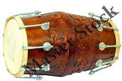 Sheesham Wood Professional Dholak With Carry Bag - Brown | Perfectly Symmetric Round Dholak - Dholak For Festival, Wedding, Satsang | Very Easy To Tune