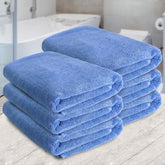 Heelium Bamboo Bath Towel Soft Super Absorbent 600 Gsm - Pack Of 6 (Iris)