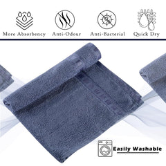 Kuber Industries Cotton Face Towel 4800 Gsm | Workout Gym Napkins Hand Towel For Men & Woman Quick-Drying Napkins -Dark Blue (Pack Of 24)