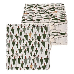 Soft & Comfortable Cotton Chair Cushion Pillow For Sitting, Tree Print - Green | Pillow For Office Work & Posture Support | Sitting Cushion & Back Rest For Chair | Pain Relief - Pack Of 3