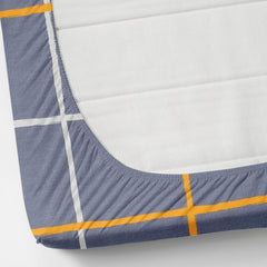 Printed Double Bedsheet With 2 Pillow Cover - 72 X 78 X 6 Inches, Grey | All Around Elastic Fitted Bedsheet | Super Soft Polycotton With 200 Thread Count
