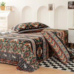 1 Double Bedsheet For Queen Size With 2 Pillow Covers - 88 X 100 Inches, Beige & Black | Perfect For Festive Gifting | Soft & Durable For Everyday Use & Bedroom - All Season Comfort