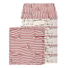 Soft & Comfortable Cotton Chair Cushion Pillow For Sitting, Lining Print - Maroon | Pillow For Office Work & Posture Support | Sitting Cushion & Back Rest For Chair | Pain Relief - Pack Of 6