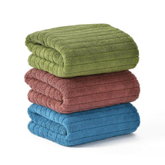 Urbanleaf Stripe Microfiber Hand Towels 320 Gsm | Gym & Workout Towels, Pack Of 3 (Multicolor 3)