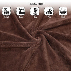 Housse Premium Microfiber Bath Towel 550 Gsm | Extra Large Quick Dry Towels For Women & Men | Super Soft Plush | Ultra Absorbent For Home Swimming Sports & Travel (Cocca Brown)