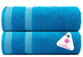 Casa Copenhagen Egyptian Cotton Exotic Hand Towel 400 Gsm (S Teal Blue)- 2 Pcs