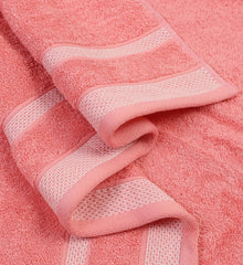 Mafatlal Bath Towels 1100 Gsm | Large Size Towel For Men & Women Daffodil Series (Blue & Pink) - Pack Of 2